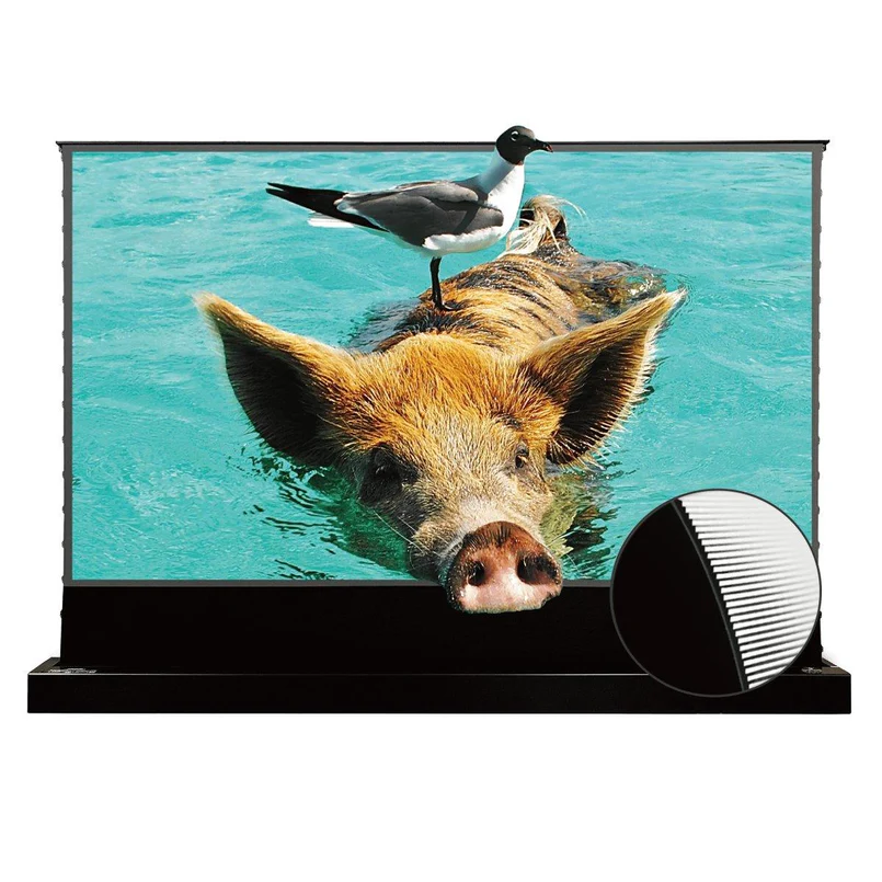 VIVIDSTORM S PRO 120" / 130" Motorized Tension Floor Rising UST ALR Projector Screen
