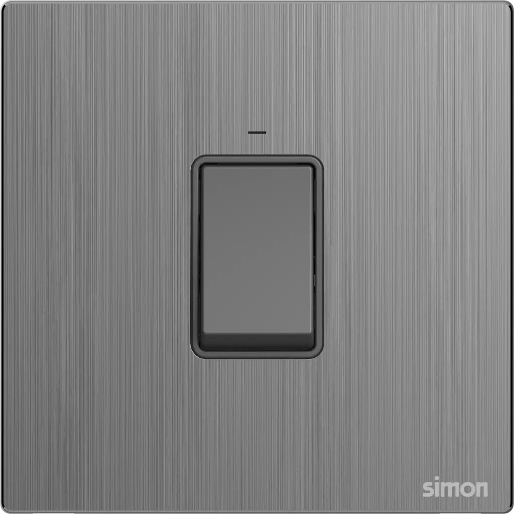 664523M SIMON M7 Metal 45A Double Pole Switch w/LED