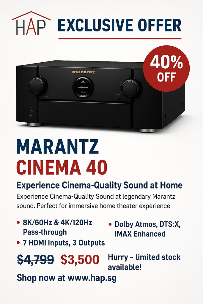 Marantz CINEMA 40 | 9.4 Channels of  Audio Power| 125W per Channel