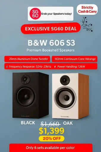 [606S3_OAK] Bowers & Wilkins 606 S3 -Pair (Oak)