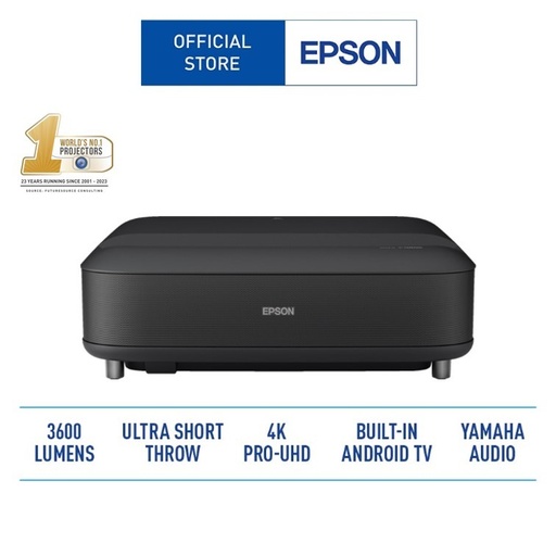 [V11HB07152] Epson EpiqVision Ultra EH-LS650B 4K PRO-UHD Laser Projection TV | Ultra Short Throw Projector