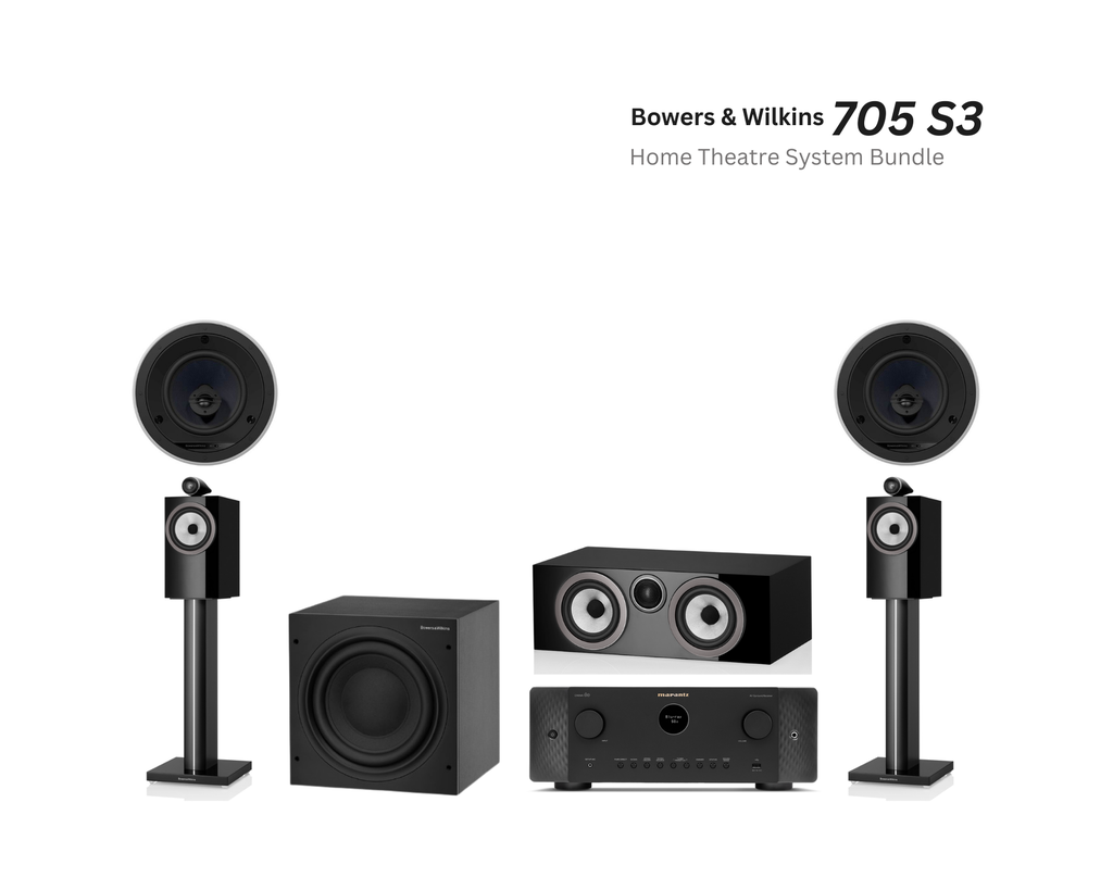 Bowers & Wilkins 705 S3 5.1 home theatre system for small room