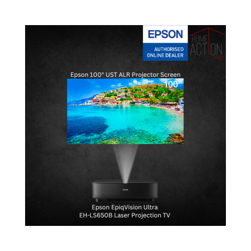 Epson Ultra-Short Throw Projector & Screen Bundle -Installation Excluded