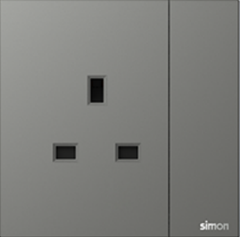 661382 Simon M7 Air BS 13A Socket w/Switch (Colour)