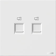 665228 Simon M7 Air Twin Data outlet (White)