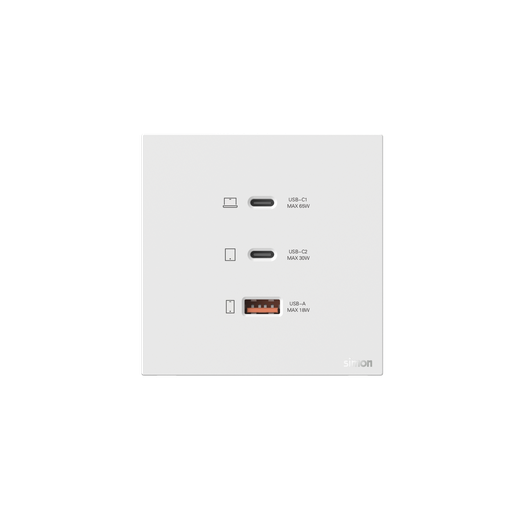 66E722 Simon M7 Air USB(5V 2.4A)+TYPE-C(65W) (White)