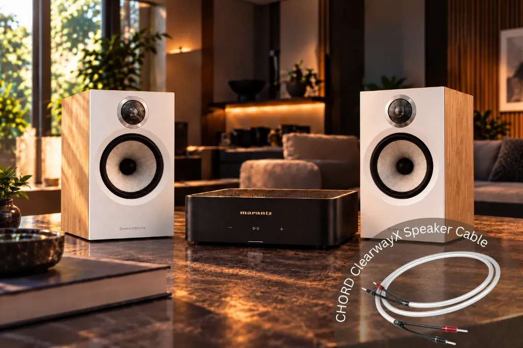 HAP Hi-Fi bundle with Bowers & Wilkins 606 S3 bookshelf speakers and Marantz MODEL M1 streaming amplifier
