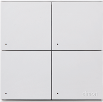 [72E146] 72E146 SIMON E6 4gang ELV Push button w/o LED (White)