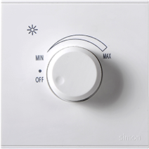72E102 SIMON E6 Rotary 200W Dimmer LV LED (Leading Edge)