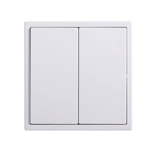 70E126 SIMON i7 2gang ELV Push button w/o LED (Colour)