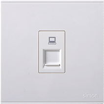 725618 SIMON E6 Data Outlet (White)